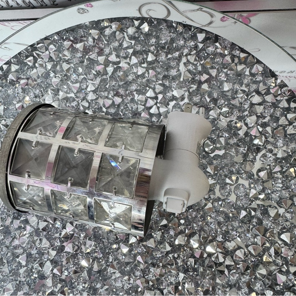3 Scent wax warmer plug in wall diamond bling crystal Silver Crystal Wall Sconce